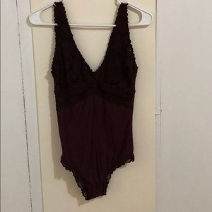 Aerie plum lace body suit